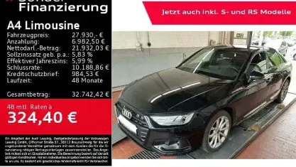 Gebraucht Audi A4 Advanced Plus 204 PS (150 kW) 2022 Schwarz Limousine