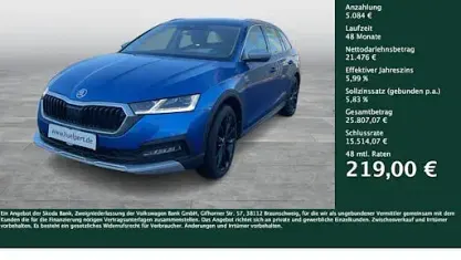 Gebraucht Skoda Octavia Scout 4x4 150 PS (110 kW) 2023 Blau Kombi