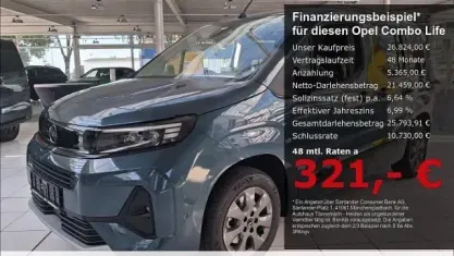 Neu Opel Combo Life 131 PS (96 kW) 2026 Blau Van / Kleinbus