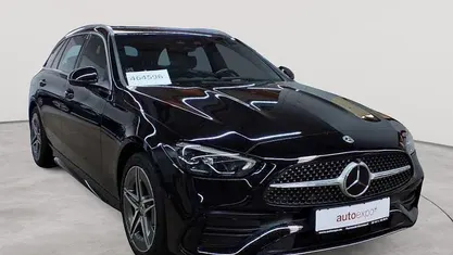 Obsidianschwarz metallic Gebraucht 2022 Mercedes C300e AMG line Kombi | 29.990 € (Fairer Preis)