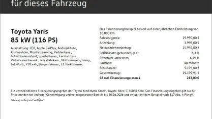 Gebraucht Toyota Yaris Basis 116 PS (85 kW) 2023 Manganbronze metallic Kleinwagen