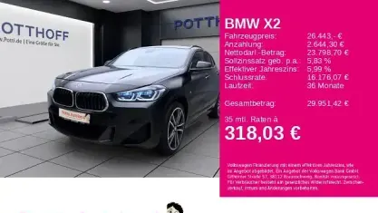 Gebraucht BMW X2 M Sport 192 PS (141 kW) 2022 Schwarz SUV