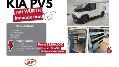 Neu Kia PV5 Plus 119 kW (163 PS) 2026 Weiß Van / Kleinbus