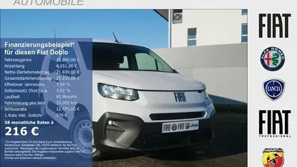 Neu Fiat Doblò 131 PS (96 kW) 2025 Gelato weiß Van / Kleinbus