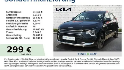 Auroraschwarz Neu 2025 Kia Niro Comfort SUV | 34.450 € (Fairer Preis)