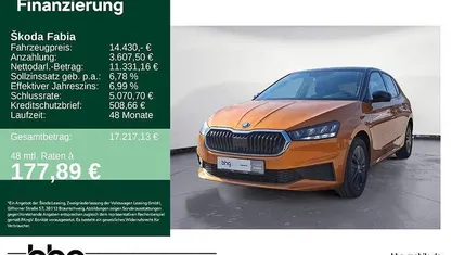 Gebraucht Skoda Fabia Ambition 95 PS (69 kW) 2022 Orange Kleinwagen