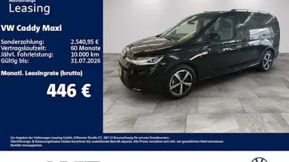 Neu VW Caddy Maxi 122 PS (89 kW) 2026 Schwarz Van / Kleinbus