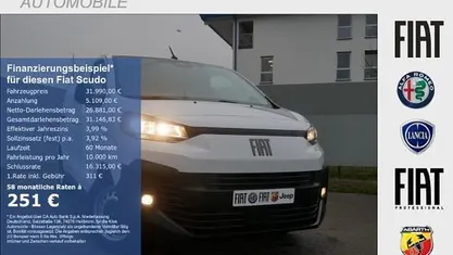 Neu Fiat Scudo Comfort 150 PS (110 kW) 2026 Gelato weiß Van