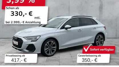 Gebraucht Audi A3 S-Line 204 PS (150 kW) 2025 Gletscherweiß metallic Limousine