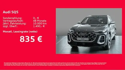 Neu Audi SQ5 Ambiente 367 PS (269 kW) 2026 Grau SUV