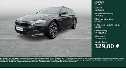 Schwarz Neu 2025 Skoda Octavia SportLine Kombi | 36.411 € (Fairer Preis)