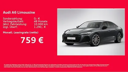 Neu Audi A6 Ambiente 367 PS (269 kW) 2026 Grau Limousine