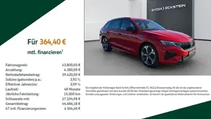 Neu Skoda Octavia RS 265 PS (194 kW) 2025 Rot Kombi