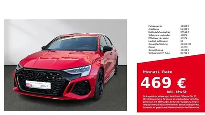Tangorot metallic Gebraucht 2023 Audi RS3 Sportback Ambiente Kleinwagen | 48.880 € (Fairer Preis)