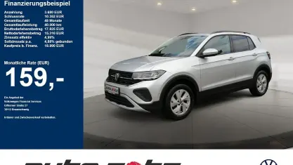 Gebraucht VW T-Cross Life 95 PS (69 kW) 2024 Silber SUV