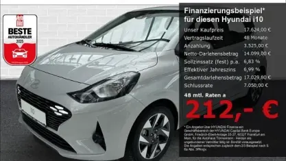 Neu Hyundai i10 Trend 83 PS (61 kW) 2025 Grau Kleinwagen