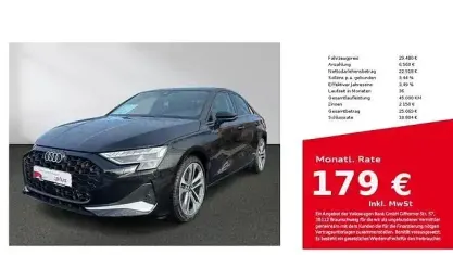 Brugt Audi A3 Advanced 116 HK (85 kW) 2025 Sort Sedan
