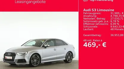 Florettsilber metallic Gebraucht 2019 Audi S3 Design Limousine | 31.989 € (Fairer Preis)