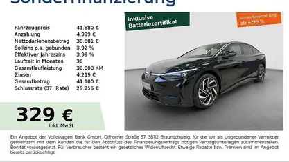 Gebraucht VW ID.7 Pro 210 kW (286 PS) 2023 Grenadillschwarz metallic Limousine