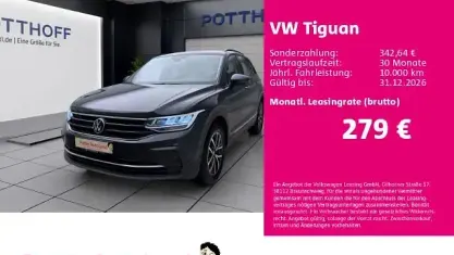 Gebraucht VW Tiguan Life 150 PS (110 kW) 2021 Uranograu SUV