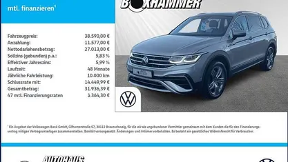 Pyrit silber Gebraucht 2024 VW Tiguan Allspace Elegance SUV | 38.590 € (Fairer Preis)
