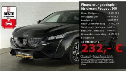 Schwarz Gebraucht 2024 Peugeot 308 SW Allure Kombi | 19.424 € (Guter Preis)