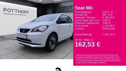 Gebraucht Seat Mii Reference 60 PS (44 kW) 2018 Weiß Kleinwagen