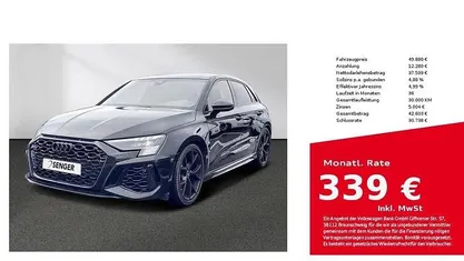 Gebraucht Audi RS3 Sportback Ambiente 400 PS (294 kW) 2023 Mythosschwarz metallic Kleinwagen