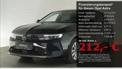 Gebraucht Opel Astra Elegance 131 PS (96 kW) 2023 Schwarz Kleinwagen