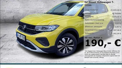 Gelb Gebraucht 2025 VW T-Cross Goal SUV | 25.840 € (Fairer Preis)
