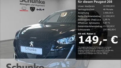 Gebraucht Peugeot 208 Allure 100 kW (136 PS) 2022 Schwarz Kleinwagen