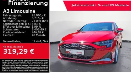 Gebraucht Audi A3 Advanced Plus 150 PS (110 kW) 2025 Progressivrot metallic Limousine
