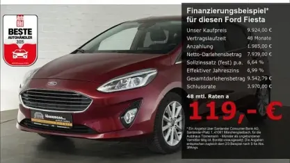 Gebraucht Ford Fiesta Titanium 86 PS (63 kW) 2019 Ruby rot Kleinwagen