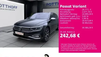 Gebraucht VW Passat Alltrack 200 PS (147 kW) 2023 Deep black perleffekt Kombi
