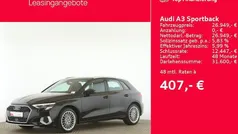Schwarz Gebraucht 2022 Audi A3 Sportback Advanced Limousine | 26.779 € (Fairer Preis)