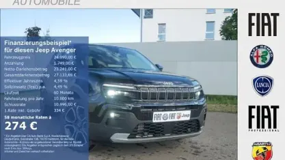 Neu Jeep Avenger Summit 101 PS (74 kW) 2025 Schwarz SUV