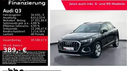 Gebraucht Audi Q3 Advanced 150 PS (110 kW) 2025 Schwarz SUV