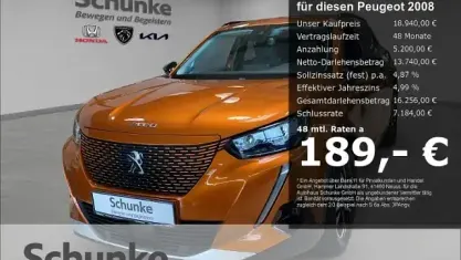 Gebraucht Peugeot e-2008 Allure 100 kW (136 PS) 2022 Orange SUV
