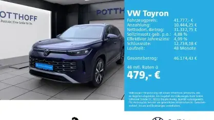 Gebraucht VW Tayron Elegance 150 PS (110 kW) 2025 Violett SUV