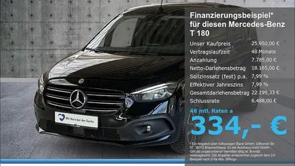 Gebraucht Mercedes T180 Progressive 116 PS (85 kW) 2023 Schwarz Van / Kleinbus