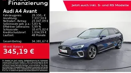 Gebraucht Audi A4 S-Line 204 PS (150 kW) 2023 Blau Kombi