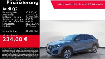 Gebraucht Audi Q2 Advanced Plus 150 PS (110 kW) 2025 Pfeilgrau perleffekt SUV