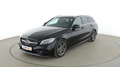 Brugt Mercedes C180 AMG line 156 HK (114 kW) 2018 Sort Stationcar