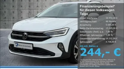 Gebraucht VW Taigo Style 110 PS (80 kW) 2023 Weiß SUV