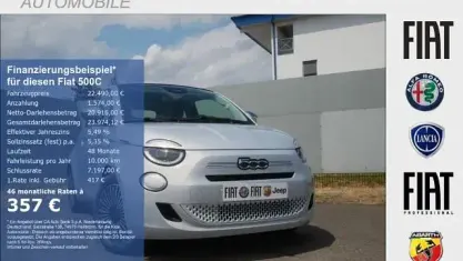 Neu Fiat 500C Dolcevita 65 PS (47 kW) 2026 Blau celestial metallic mit blauem verdeck Cabrio