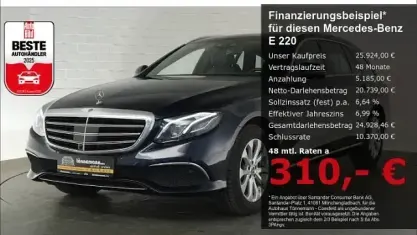 Gebraucht Mercedes E220 Exclusive 194 PS (142 kW) 2017 Blau Kombi