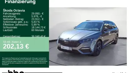 Gebraucht Skoda Octavia RS 200 PS (147 kW) 2023 Grau Kombi