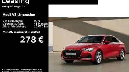 Gebraucht Audi A3 Advanced Plus 150 PS (110 kW) 2025 Rot Limousine