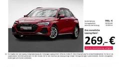 Rot Gebraucht 2024 Audi A3 Sportback S-Line Limousine | 33.977 € (Fairer Preis)
