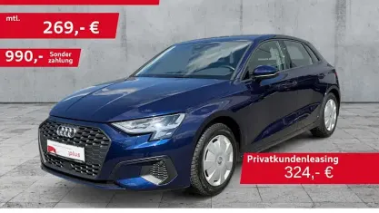 Brugt Audi A3 Basis 110 HK (80 kW) 2022 Blå Sedan